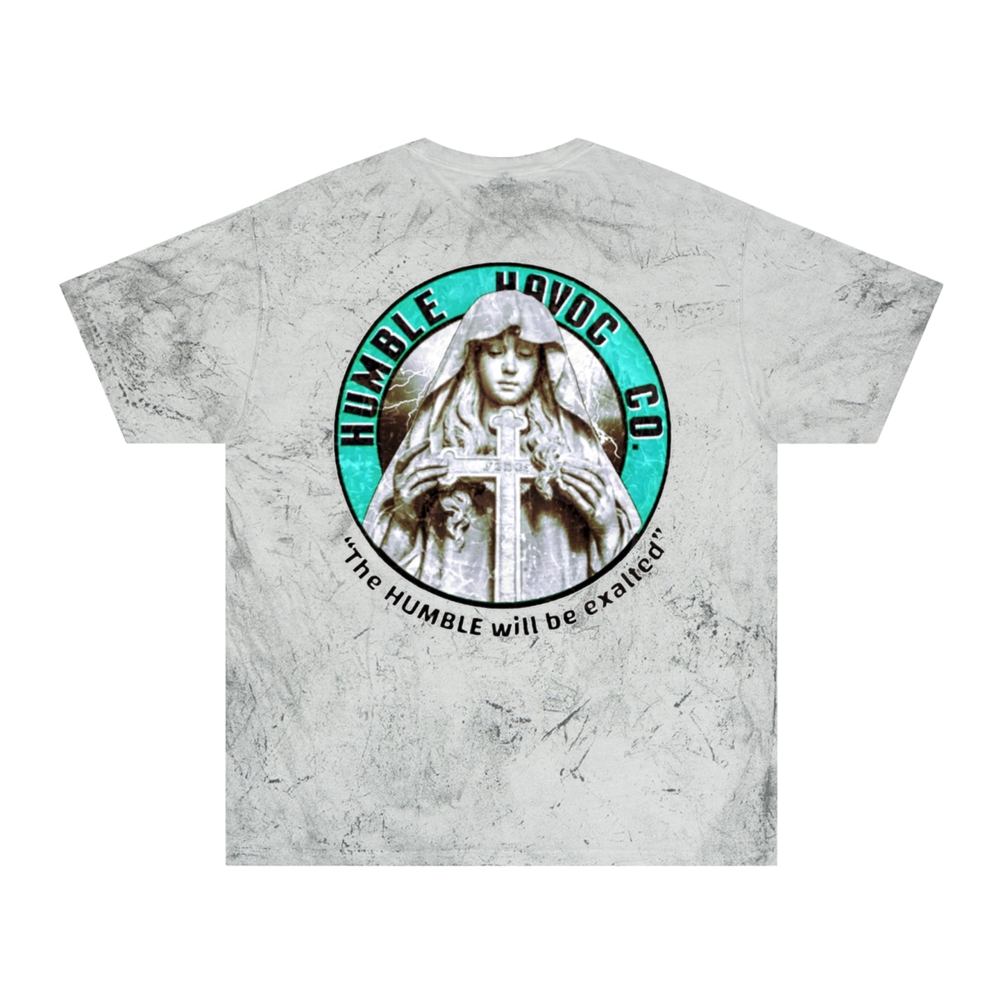 Cross rose marble t-shirt